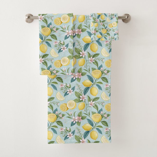 Motif botanique floral de citron frais (En situation)