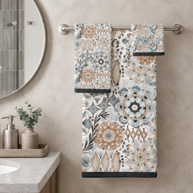 Motif botanique gris terre cuite clair (Créateur téléchargé)