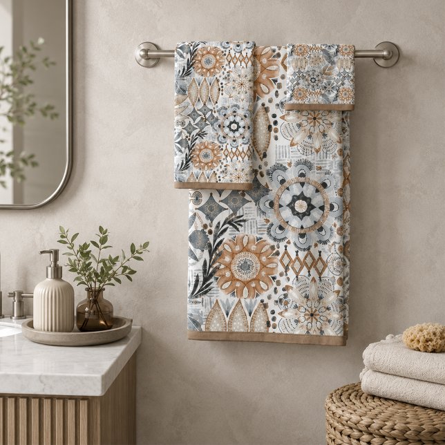 Motif botanique gris terre cuite clair (Créateur téléchargé)