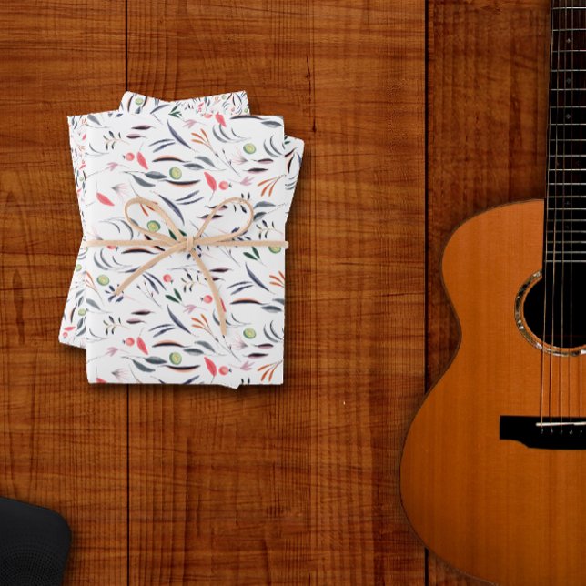 Motif botanique laisser papier d'emballage (Créateur téléchargé)