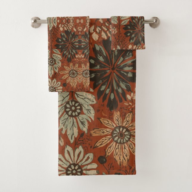 Motif botanique terracotta sage boho foncé (En situation)