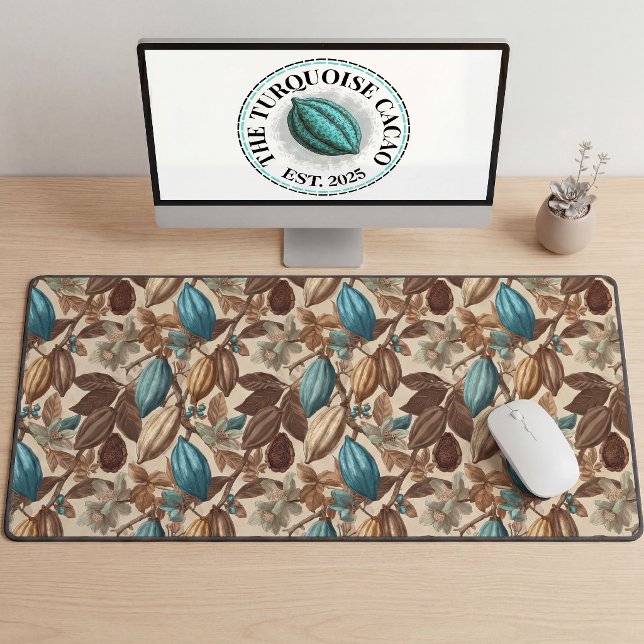 Motif botanique turquoise Cacao  (Créateur téléchargé)
