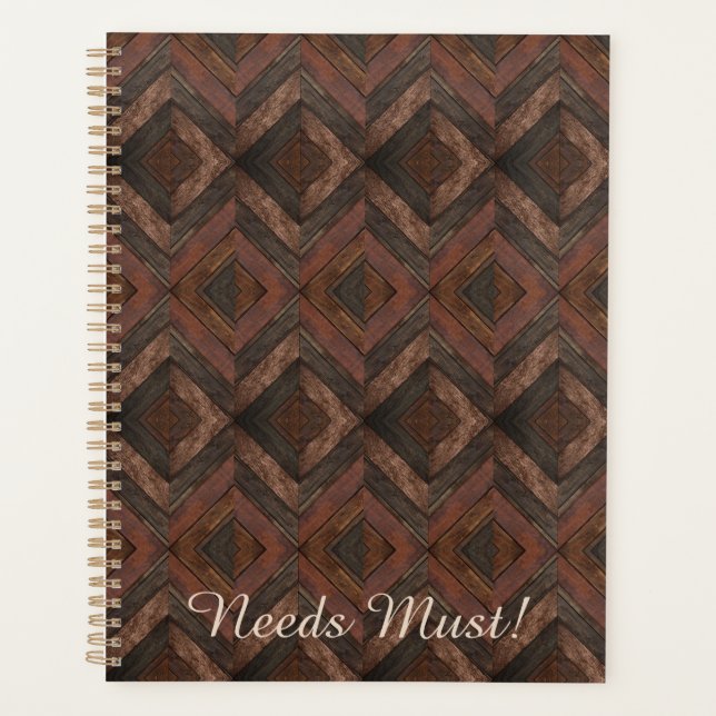 Motif Brown Chevron Wood | Vous Customisez (Devant)