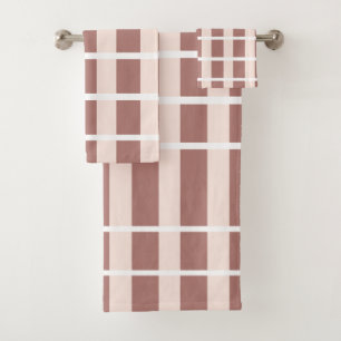 Motif Brown en rayures roses