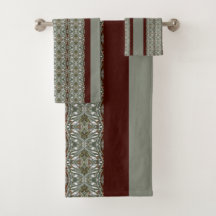 Motif Brown foncé vert