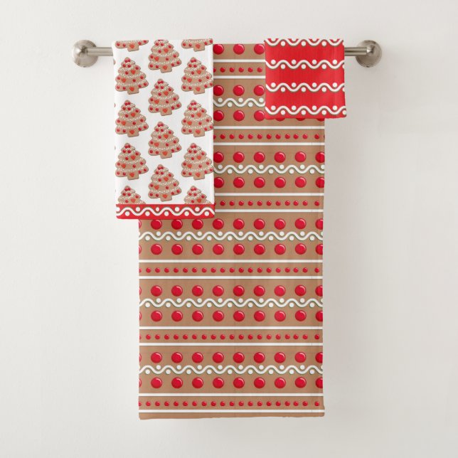 Motif Brown Red Christmas Gingpain d'épice (En situation)