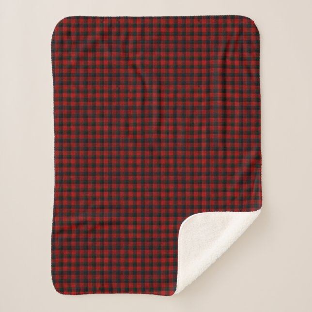 Motif Buffalo Plaid Sherpa Blanket (Devant)