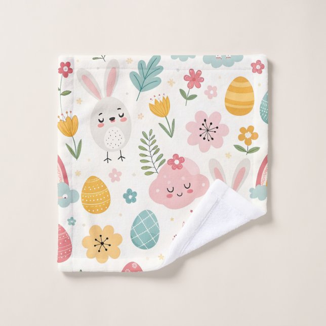 Motif Bunny de Pâques (Gant de toilette)