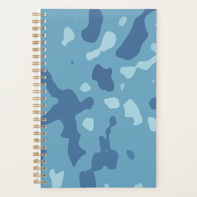 Motif camouflage abstrait bleu pastel  (Devant)