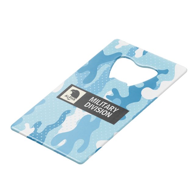Motif camouflage bleu clair à pois (Devant Angle)
