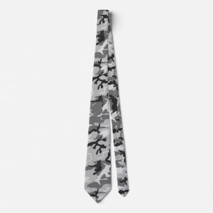 Motif Camouflage urbain - Cravate noir et gris