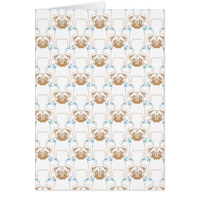 Motif Carlin marron bleu (Devant)