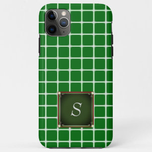 Motif Carré coque iphone vert Monogramme