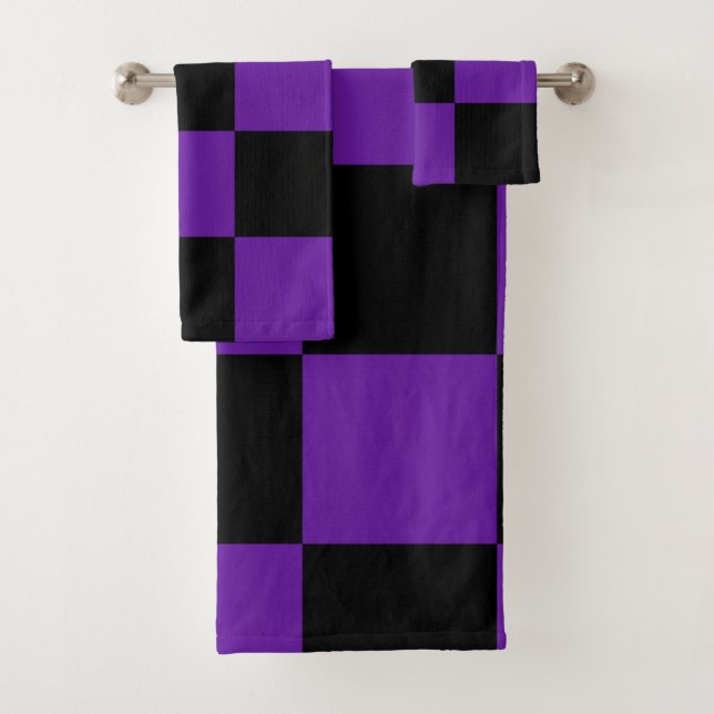 Motif carré noir et violet foncé (En situation)