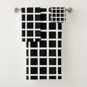 Motif carré tendance noir blanc
