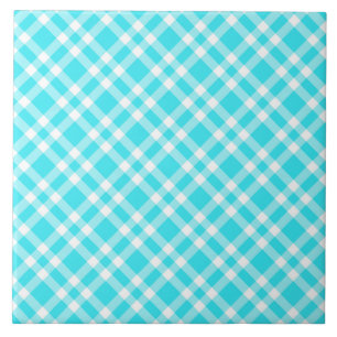 Motif carreaux bleu blanc