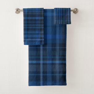 Motif carreaux bleu noir