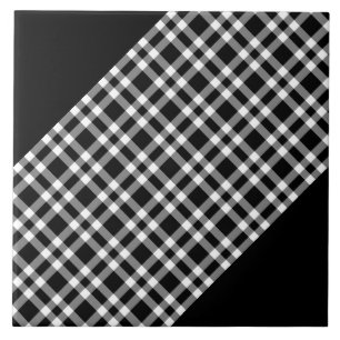 Motif carreaux noir blanc