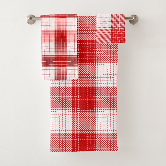 Motif carreaux rouge et blanc gras (Créateur téléchargé)
