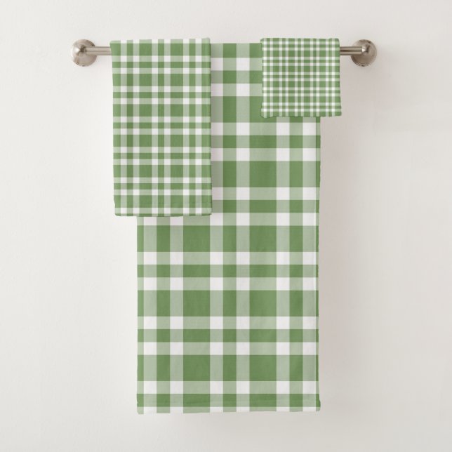 Motif carreaux vert blanc (En situation)