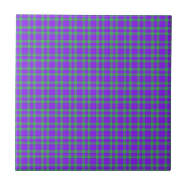 Motif carreaux vert et violet (Devant)