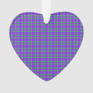 Motif carreaux vert et violet