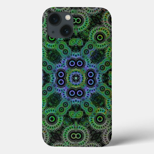 Motif Casemate coque ipad Green Geometry Cogs (Verso)