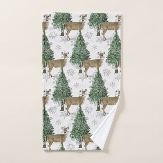 Motif Cerf / Cerf Blanc  (Serviette à main)