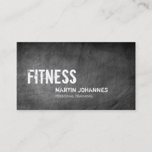 Motif Chalkboard Personal Trainer Carte de visite (Devant)