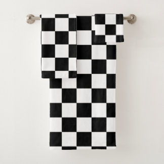 Motif Checkered noir et blanc