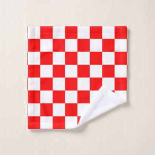 Motif chèque À damiers blanc rouge