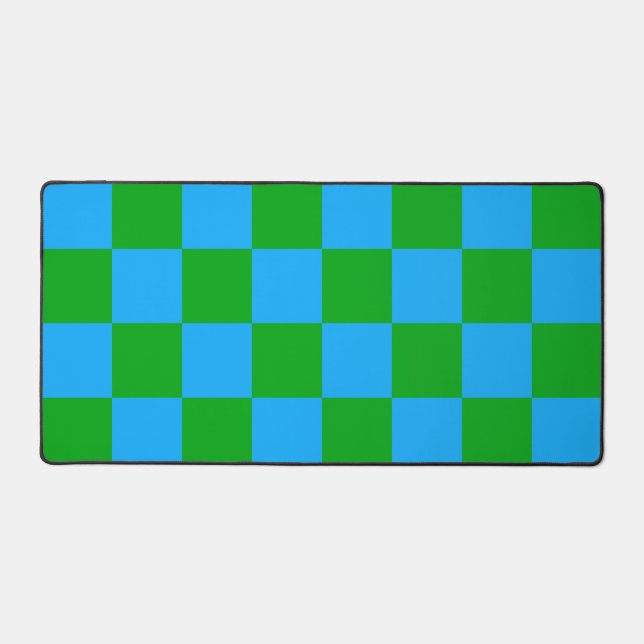 Motif chèque À damiers bleu vert (Recto)