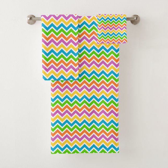 Motif chevron arc-en-ciel de couleurs vives (En situation)