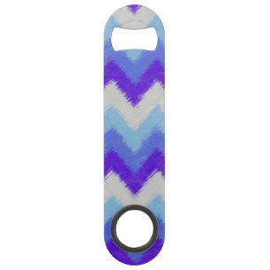 Motif Chevron Bleu et Blanc Bohême