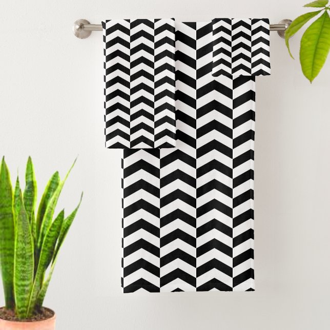 Motif chevron élégant noir et blanc (Créateur téléchargé)