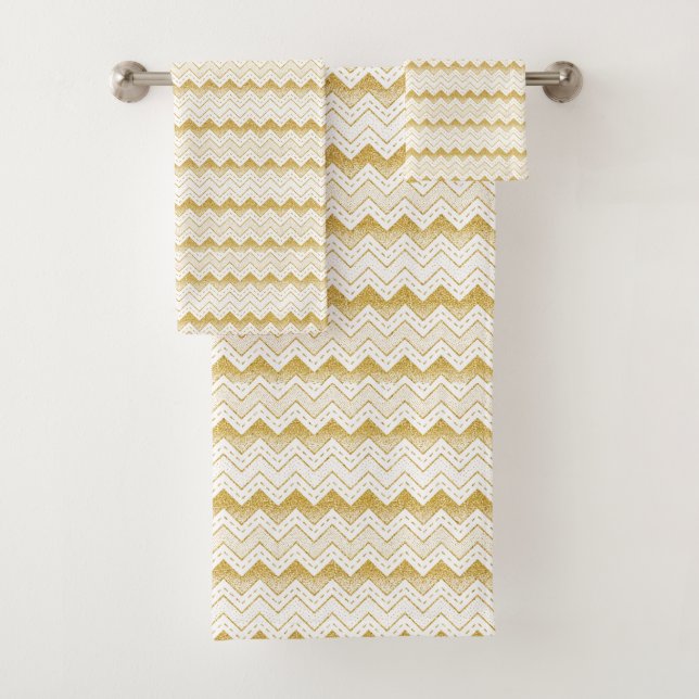 Motif Chevron Gold & White (En situation)