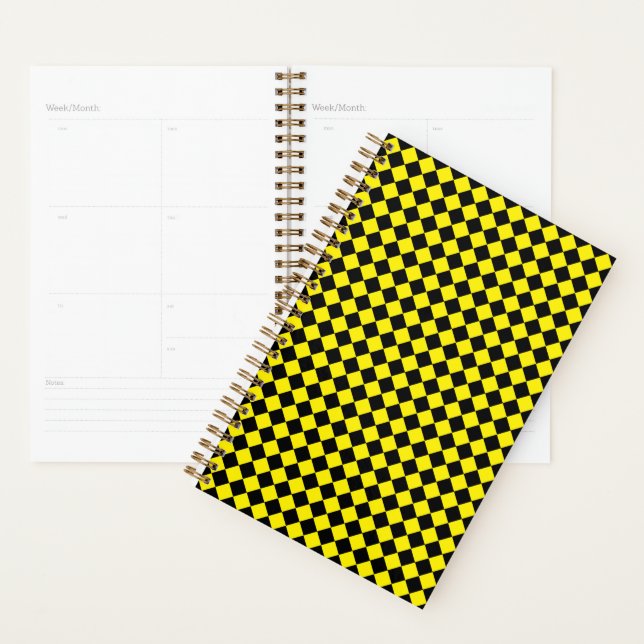 Motif Chevron noir et jaune uni petit (Devant avec enveloppe)