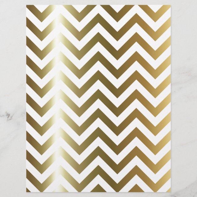 Motif chevron rayures dorées (Devant)