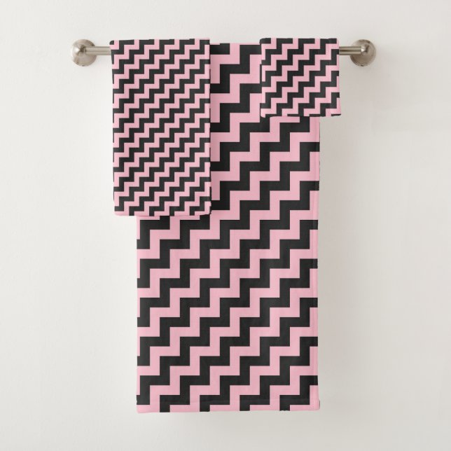 motif chevron rose et gris (En situation)