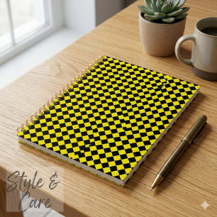 Motif Chevron Standard Noir et Jaune Uni
