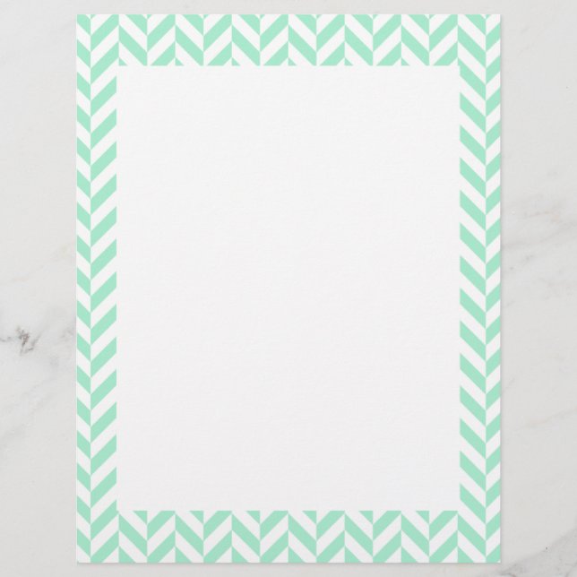 Motif chevron vert menthe clair (Devant)