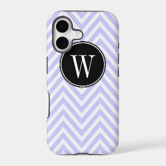 Motif chevron zig zag lilas violet monogramme