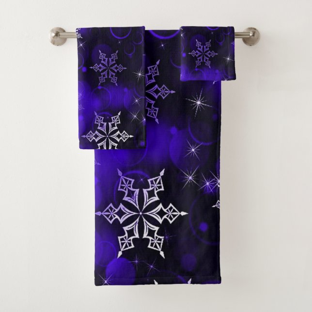 Motif Chic Améthyst Purple Snowflake (En situation)