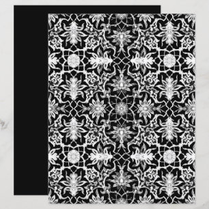 Motif chinois Art nouveau blanc et noir