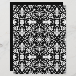 Motif chinois Art nouveau blanc et noir