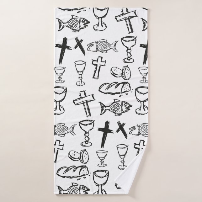 Motif chrétien (Serviette de bain)