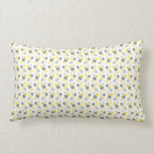 Motif circulaire Coussin jaune et gris clair