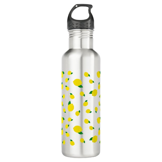 Motif citron Imprimer Bouteille d'eau en acier ino (Devant)