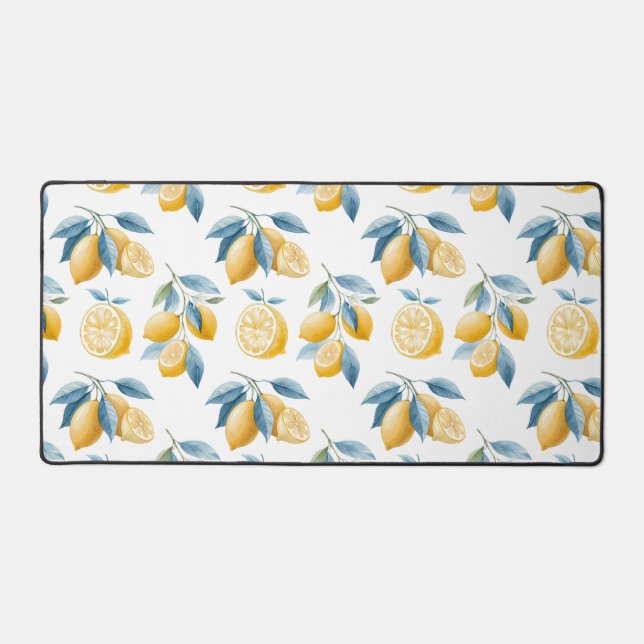 Motif Citron Méditerranéen Bleu (Recto)