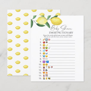 Motif citrons - Jeu de pictionary Emoji